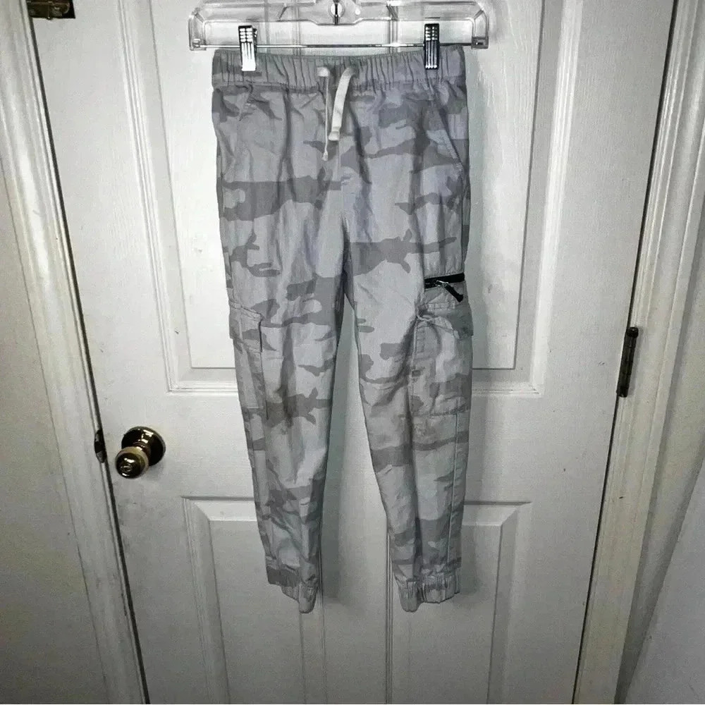 Wonder Nation Boys Woven Cargo Jogger Pants size Medium Boys Gray Camo EUC